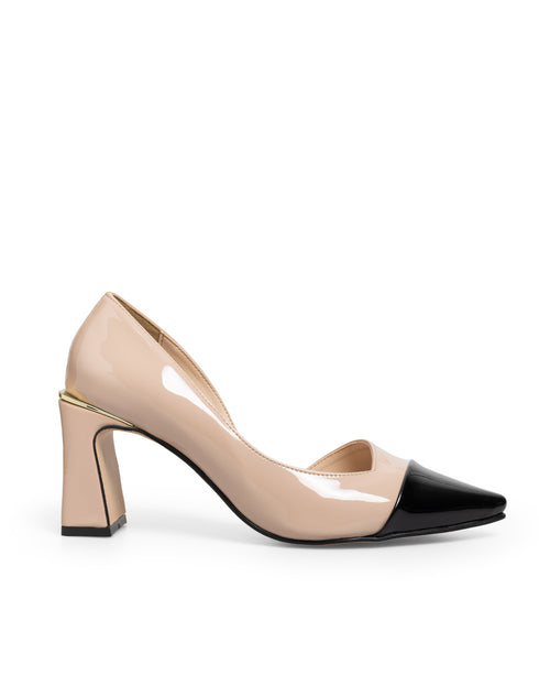 Zapatilla Nude Punta Negra 15-5015